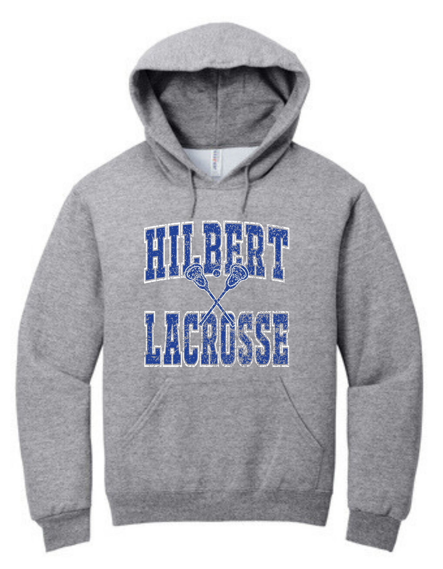 Hilbert Lacrosse Hooded Sweatshirt: Distressed