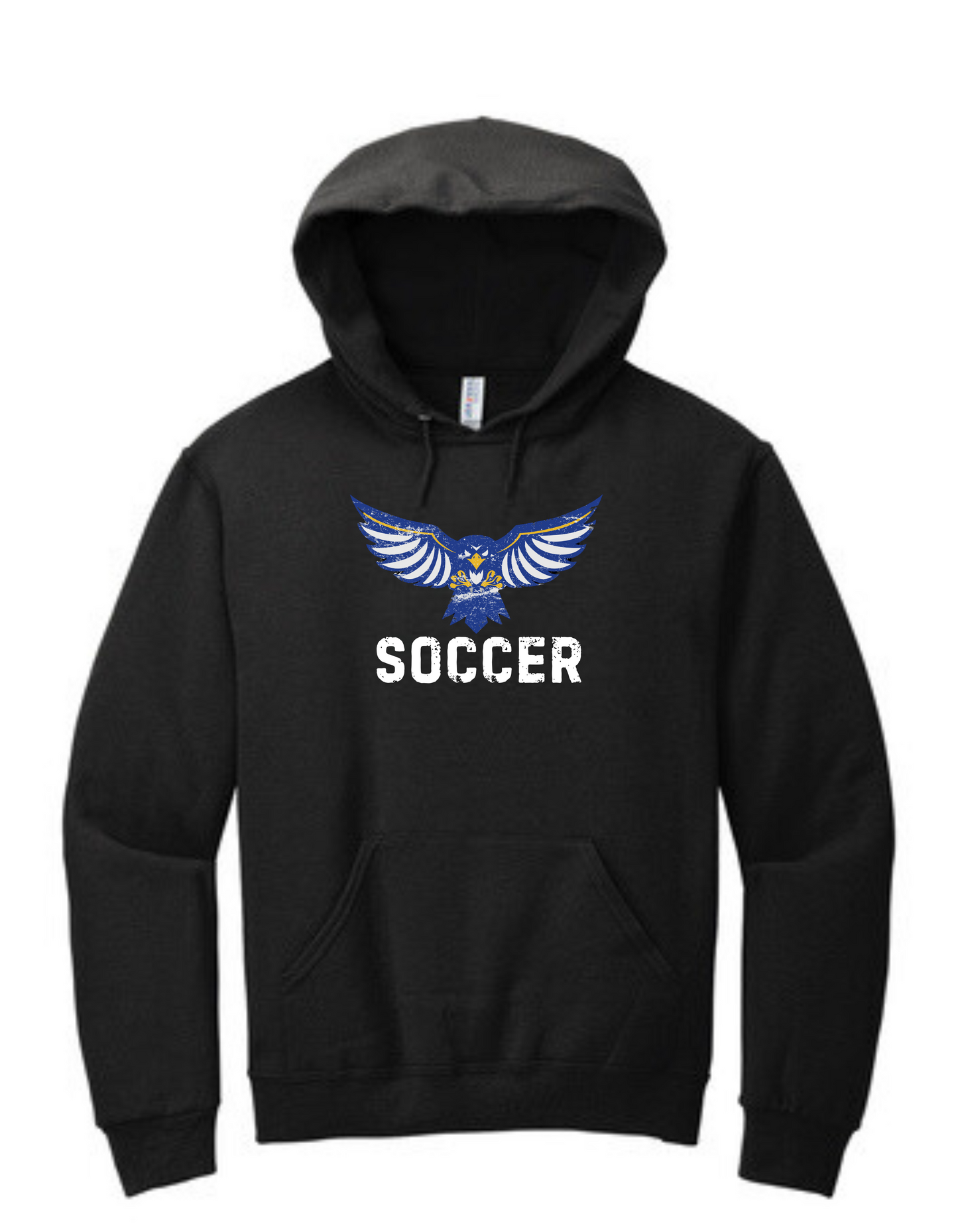 Hawks Soccer Hooded Sweatshirt: Distressed