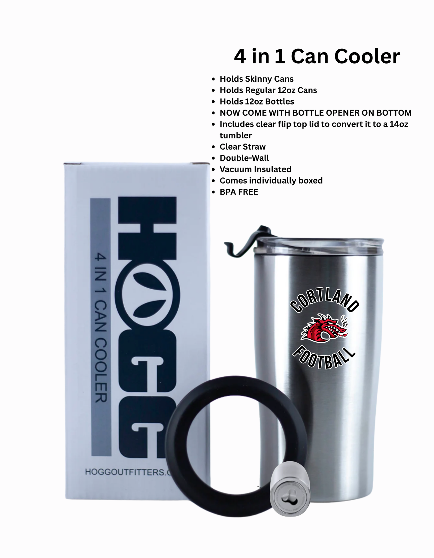 Cortland 4 in 1 Can Cooler with Design
